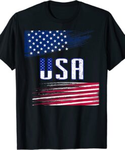 Happy 4th Of July USA Flag Patriotic Tee Shirt