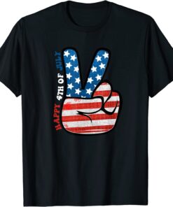Happy 4th of July America Rockin' Sign Celebrating Freedom Tee Shirt