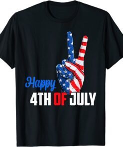 Happy 4th of July Peace America Independence Day Patriot USA T-Shirt