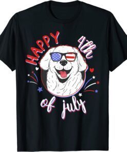 Happy 4th of July dog Labrador adorable firework pet lab Tee Shirt