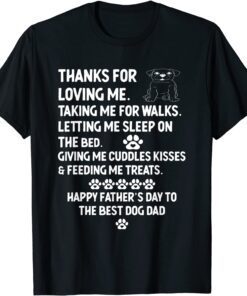 Happy Father's Day Dog Dad From Daughter And Son Tee Shirt