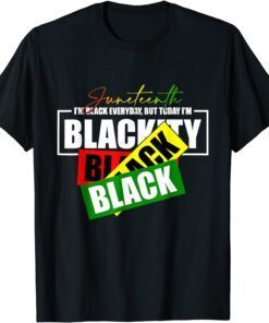 Happy Juneteenth Is My Independence Day Free ish Black Tee Shirt