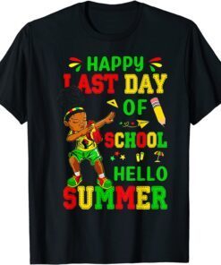 Happy Last Day Of School Dabbing Black girls Juneteenth T-Shirt