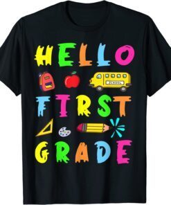 Hello Miss First Grade Back To School Teachers Kida Tee Shirt