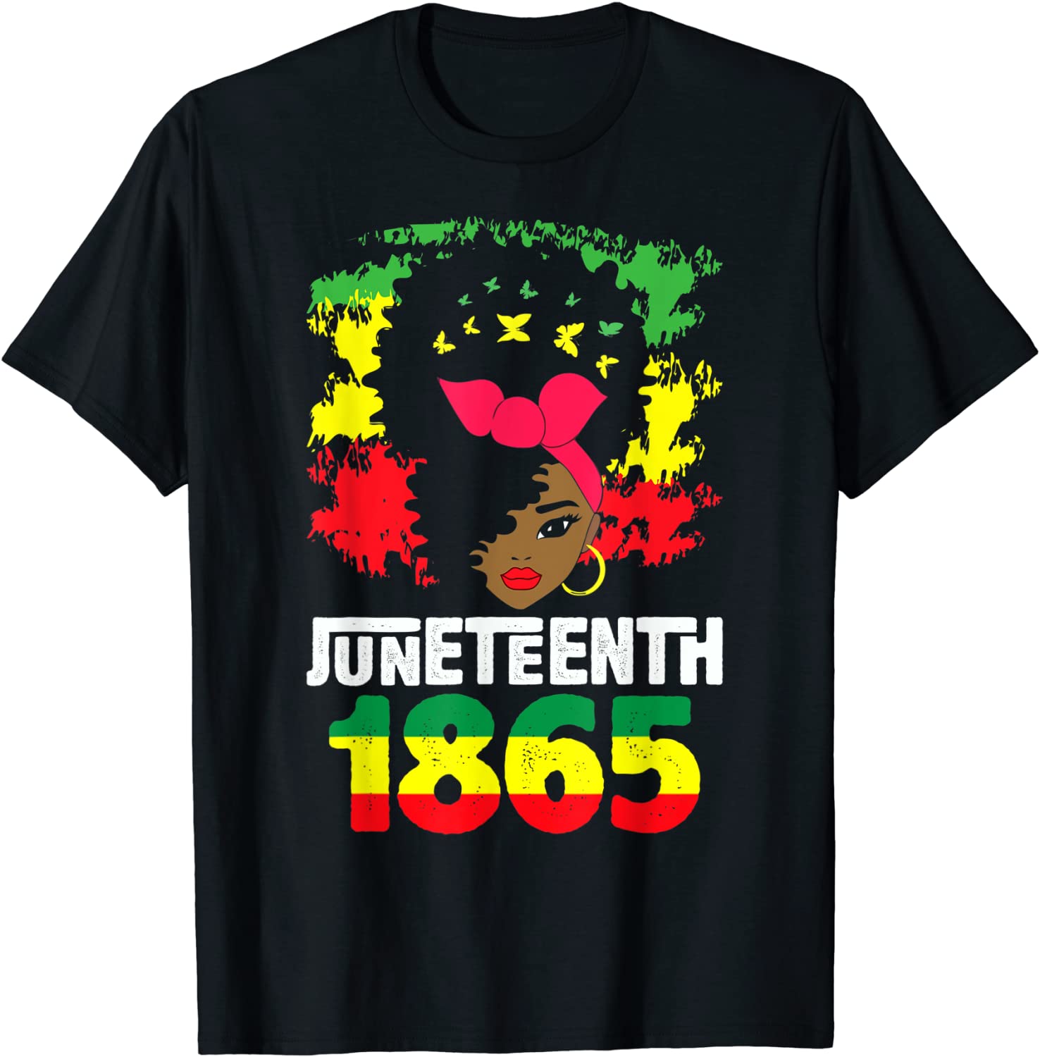 Juneteenth Freeish Since 1865 Melanin Black Girl Women 1865 Tee Shirt ...