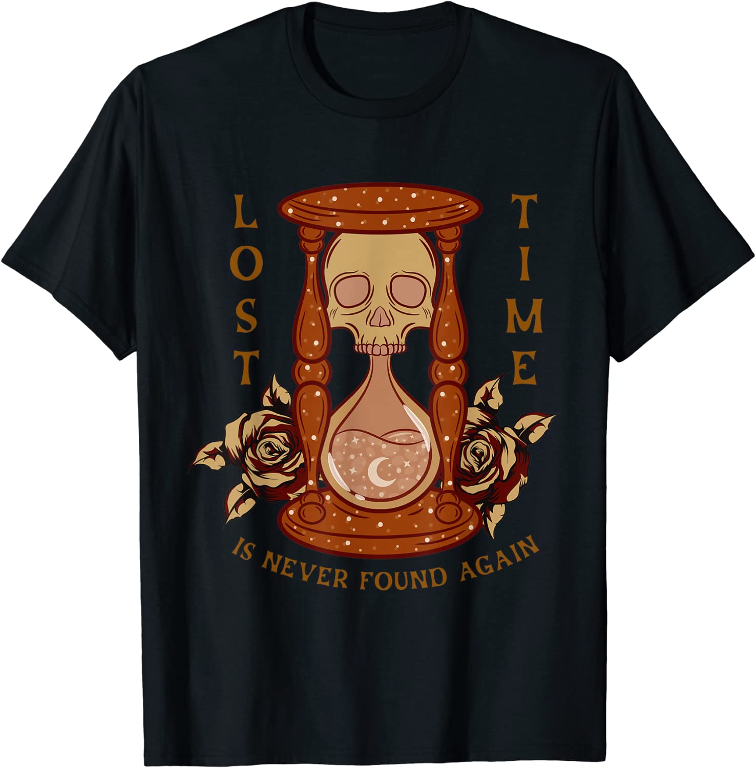 Lost Time Never Found Again Instrument Hourglass Tee Shirt ...