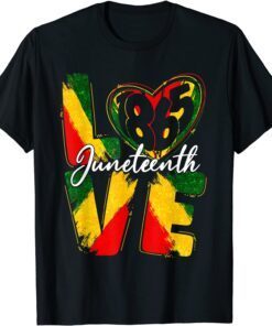 Love 1865 Juneteenth Pride Black Girl Black Queen & King Tee Shirt