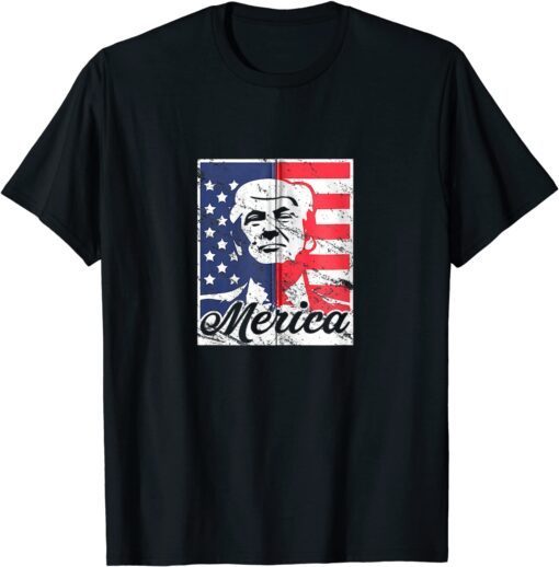 Make 4th Of July Great Again Trump Patriotic Zip Tee Shirt