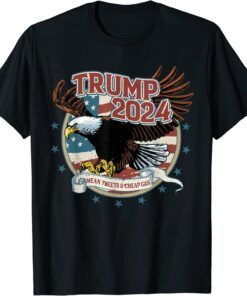 Mean Tweets Cheap Gas Trump Supporter 2024 Eagle Tee Shirt