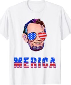 Merica American Flag USA Independence Day Abraham Lincoln Tee Shirt