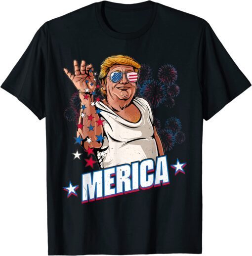 Merica Trump Salt Meme Bae Patriotic 4th of July Trump Tee Shirt