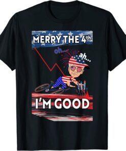 Merry 4th of July Biden Bike Bicycle Falls Off I'm Good Tee Shirt