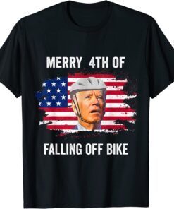 Merry 4th of July Biden falls Off bike Tee Shirt