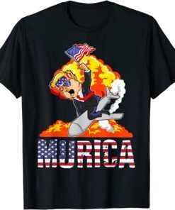 Murica 4th of July American Flag, Trump Rocket Joke 2022 Shirt