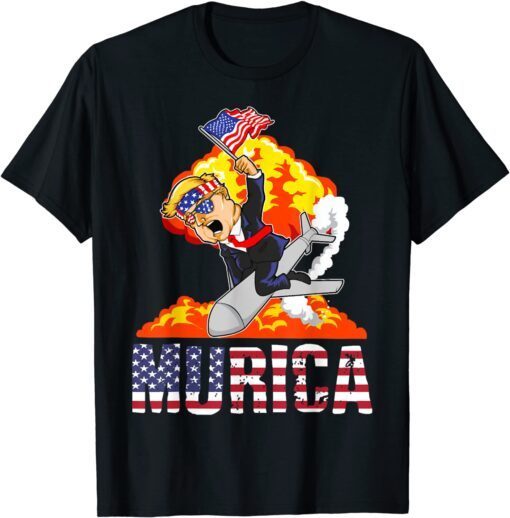 Murica 4th of July American Flag, Trump Rocket Joke 2022 Shirt