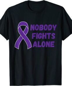 Nobody Fights Alone - Alzheimer's Awareness Tee Shirt