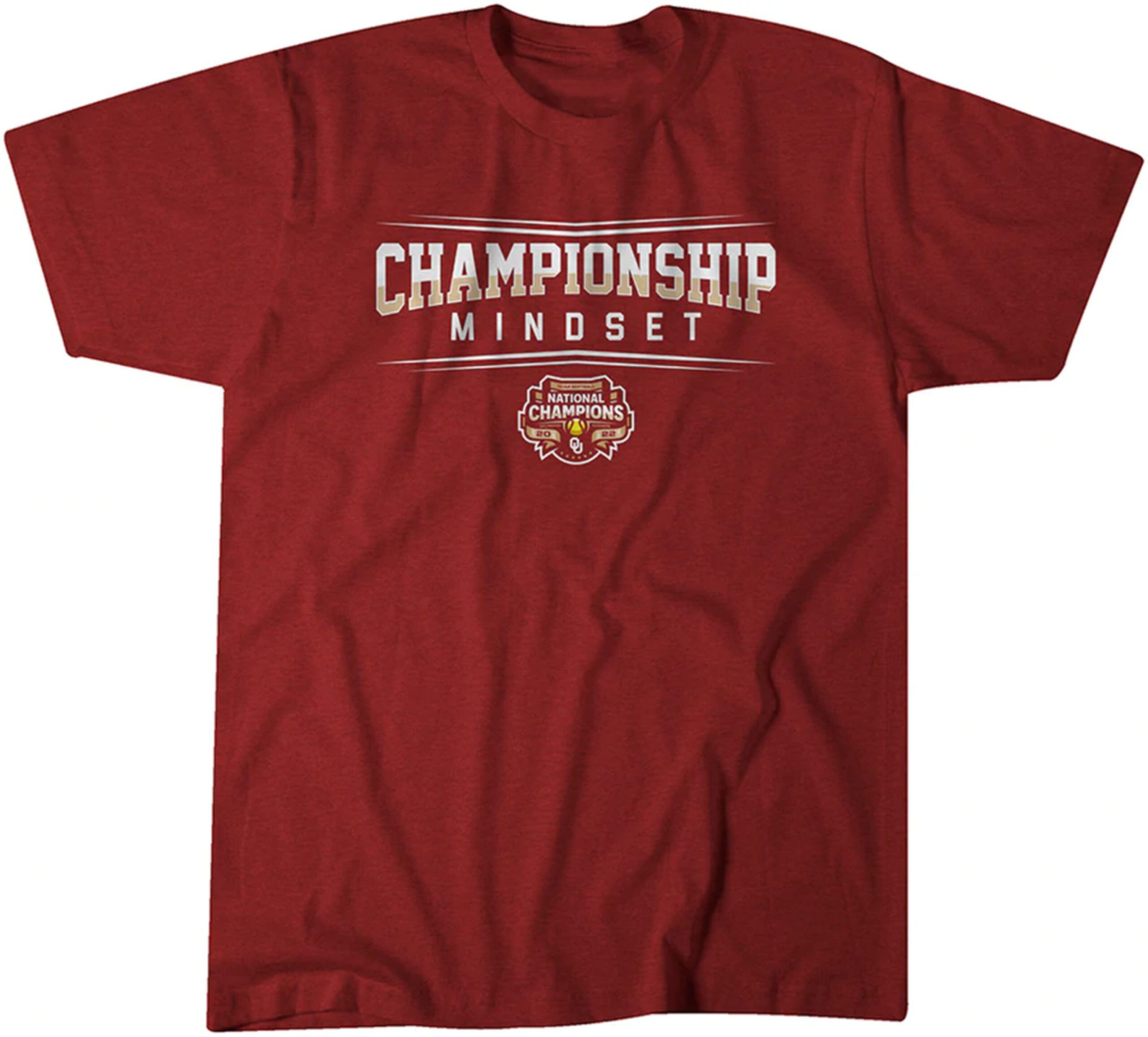 Oklahoma Softball: Championship Mindset Tee Shirt Oklahoma Softball: Championship Mindset Tee Shirt