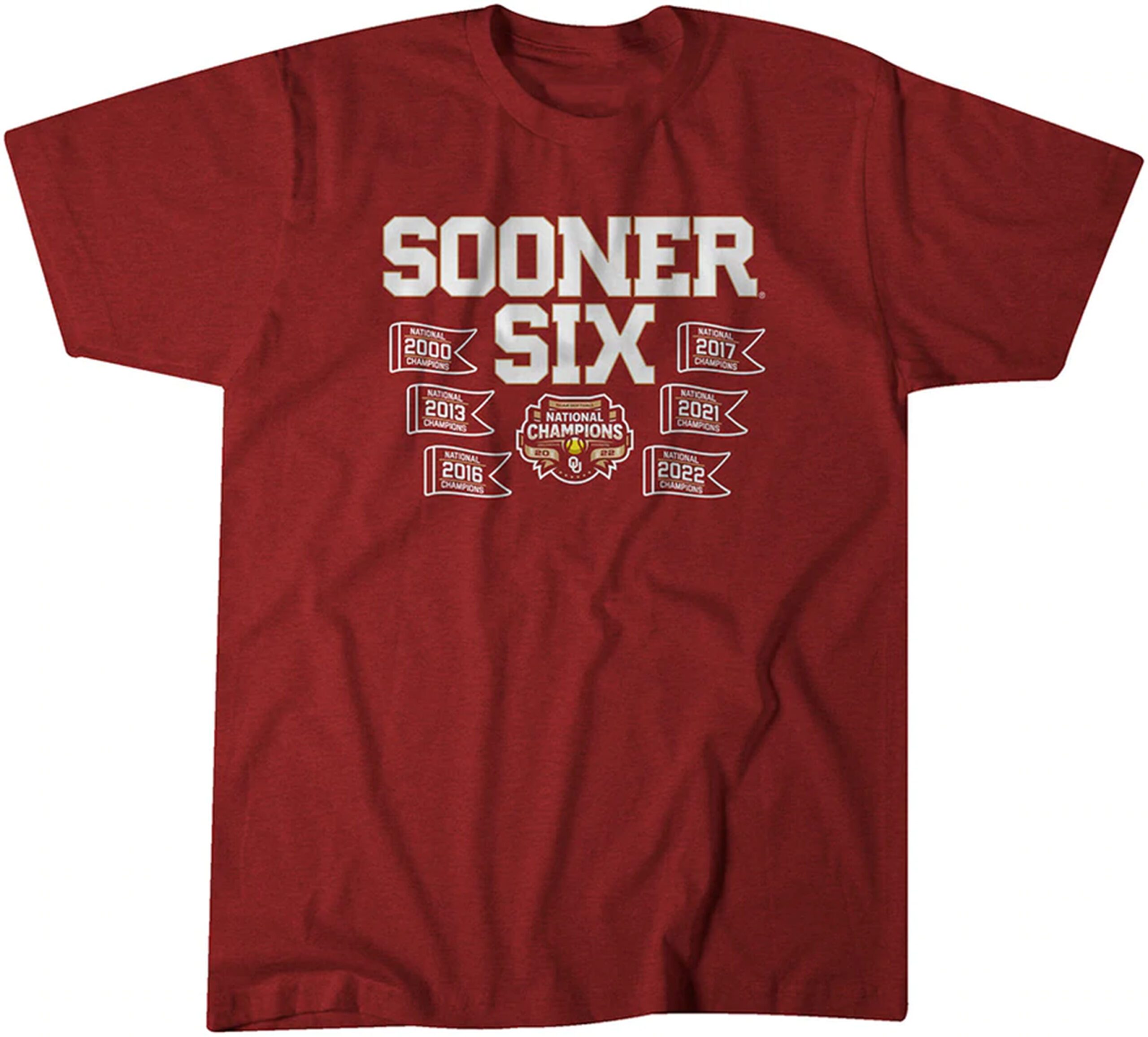 Oklahoma Softball: Sooner Six Tee Shirt Oklahoma Softball: Sooner Six Tee Shirt