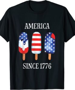 PATRIOTIC POPSICLES AMERICA SINCE 1776 Tee Shirt