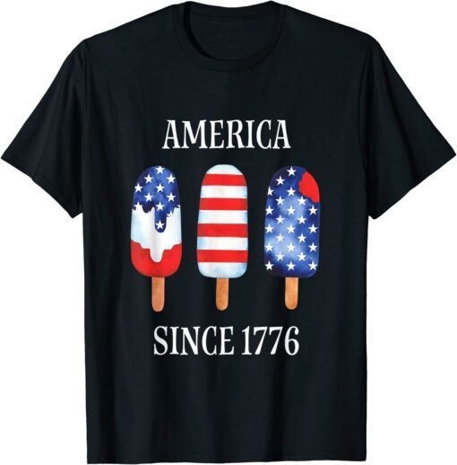 PATRIOTIC POPSICLES AMERICA SINCE 1776 Tee Shirt