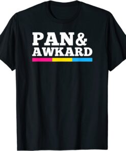 Pan And Awkward Pansexual Pride Flag Minimalist Style Tee Shirt