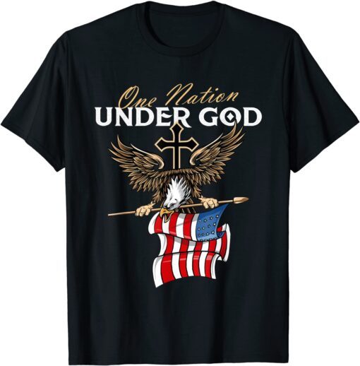 Patriotic Bald Eagle - USA American Flag 4th of July Fourth Tee Shirt