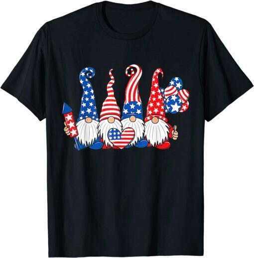 Patriotic Gnomes 4th Of July Gnome Tee Shirt