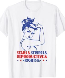 Patriotic USA 4th Of July Stars Stripes Reproductive Right Tee Shirt