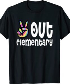 Peace Out Elementary Tie Dye Graduation Class Of 2022 Tee Shirt