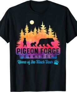 Pigeon Forge Tennessee Bear Great Smoky Mountains Tie Dye Tee Shirt