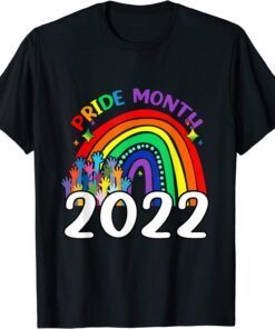 Pride Month 2022 LGBT Rainbow Flag Gay Pride Ally Tee Shirt