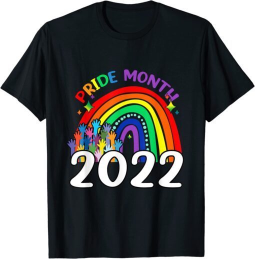 Pride Month 2022 LGBT Rainbow Flag Gay Pride Ally Tee Shirt