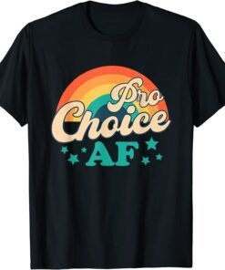 Pro Choice AF Reproductive Rights Rainbow Vintage Tee Shirt