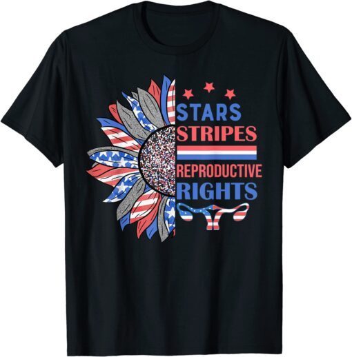 Pro Choice Stars Stripes Reproductive Rights Women's Rights Tee Shirt