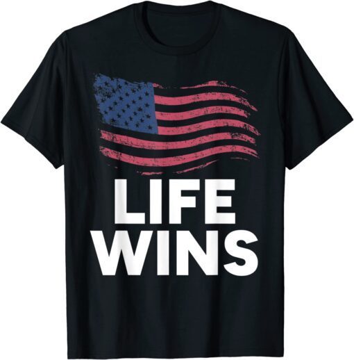 Pro Life Mouvement Right to Life usa flag 4th Of July Tee Shirt