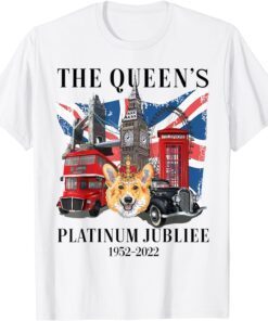 Queen Platinum Jubilee 1952-2022 Union Jack UK Landscapes Tee Shirt