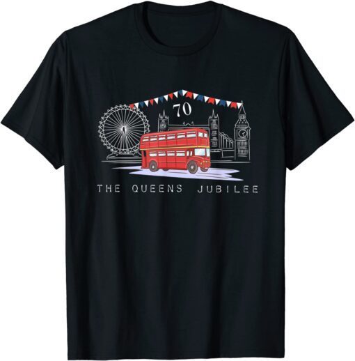 Queens Jubilee Platinum Jubilee London British 70th Tee Shirt