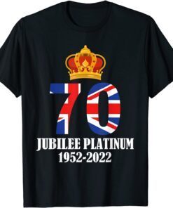 Queens Platinum Jubilee 2022 Queens 70th Jubilee Tee Shirt