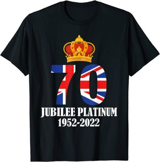 Queens Platinum Jubilee 2022 Queens 70th Jubilee Tee Shirt