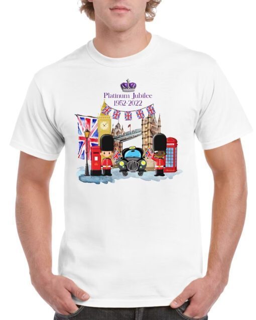 Queens Platinum Jubilee Union Jack Crown The Queen T-Shirt