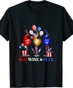 Red Wine And Blue 4th Of July Patriotic Day T-Shirt