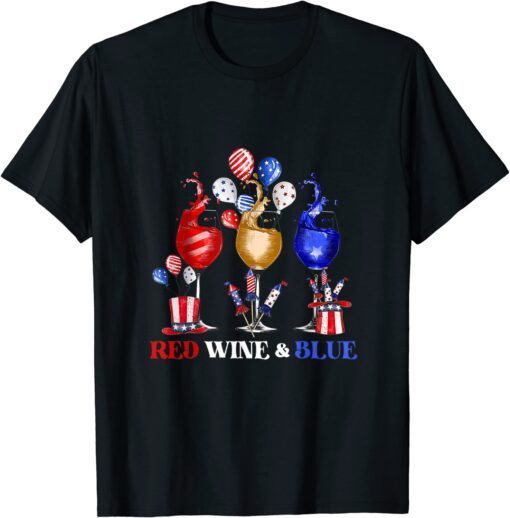 Red Wine And Blue 4th Of July Patriotic Day T-Shirt