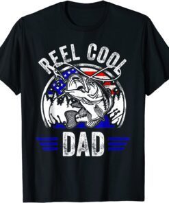 Reel Cool Dad Father's Day Fisherman Fishing Vintage Tee Shirt