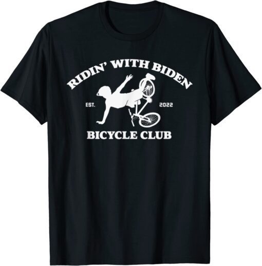 Ridin with Biden Bicycle Club Biden Bike Fall Tee Shirt