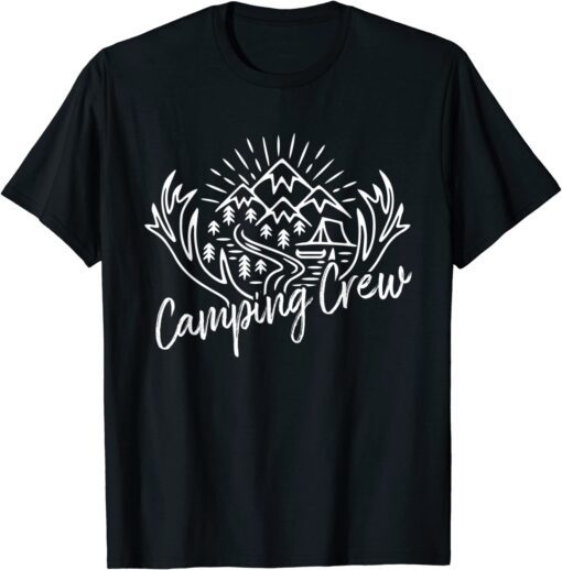 Road Trip Camping Crew RV Camper Outdoors Vacation Adventure Tee Shirt