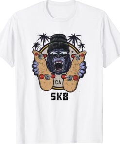 Skateboard Gorilla SK8 Skate Cool Skateboarding Skateboard Tee Shirt
