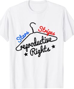 Stars Stripes Reproductive Rights Coat Hanger Pro Choice Tee Shirt