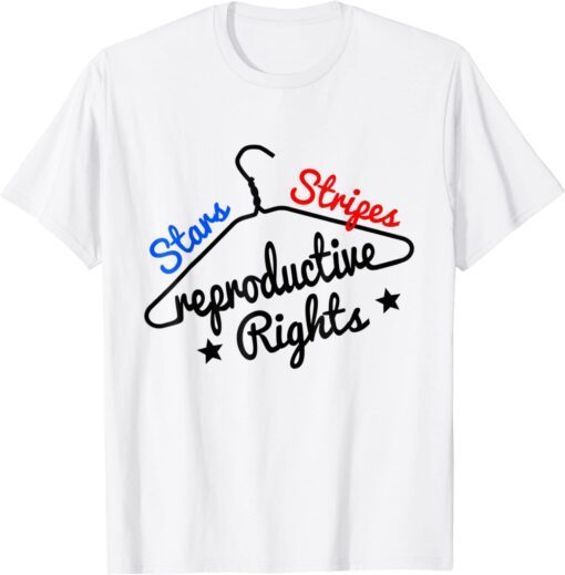 Stars Stripes Reproductive Rights Coat Hanger Pro Choice Tee Shirt