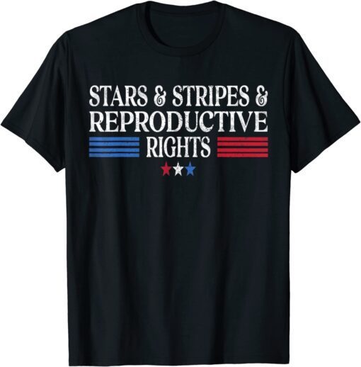 Stars Stripes Reproductive Rights Patriotic 4th Of July Classic Shirt