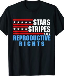 Stars Stripes Reproductive Rights Patriotic USA Flag Tee Shirt